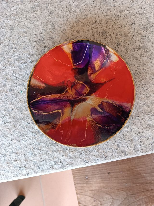Plato decorativo resina