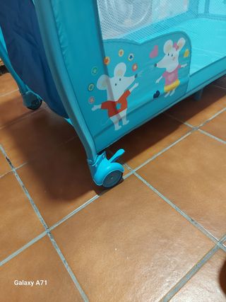 Cuna viaje bebé, azul
