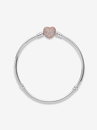 Pulsera cadena serpiente Corazón elegante