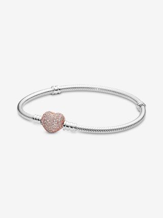 Pulsera cadena serpiente Corazón elegante