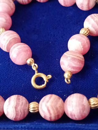 Collana Rodocrosite Argentina Oro