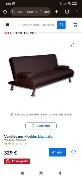 Sofa cama SOLO UN MES DE USO.