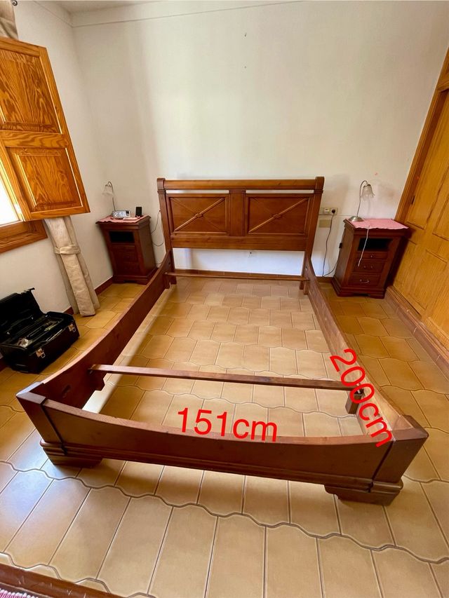 Cama madera maciza 151x200cm