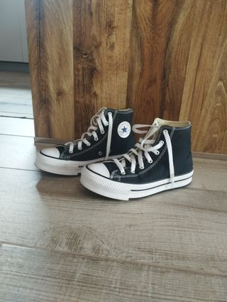 Converse negras plataforma
