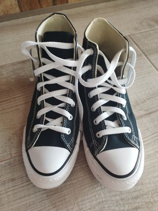 Converse negras plataforma