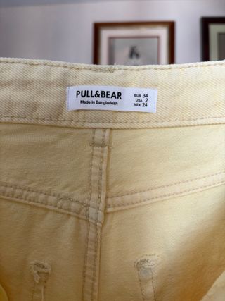 Vaqueros amarillos PULL&BEAR XS