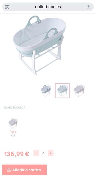 Cuna moisés Tommee Tippee mint