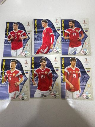 44 cartas de fútbol del Mundial 2018