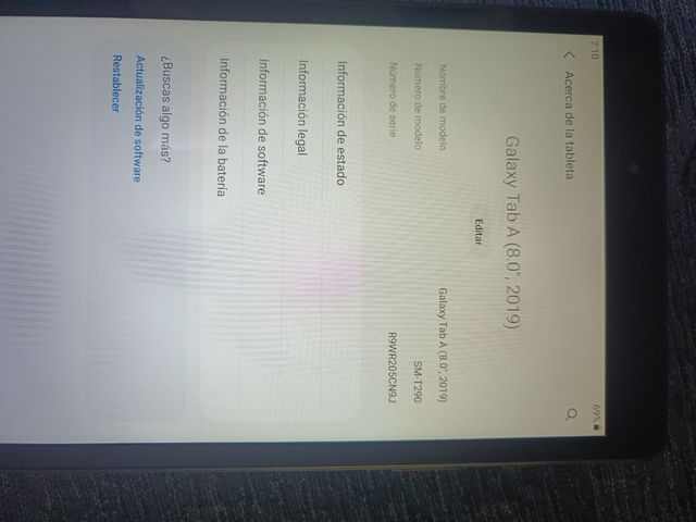 Samsung Galaxy Tab A - Tablet negra t290