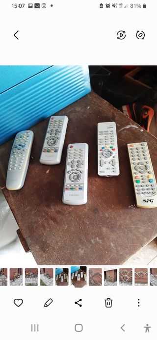 5 mandos TV - Samsung, Philips, NPG