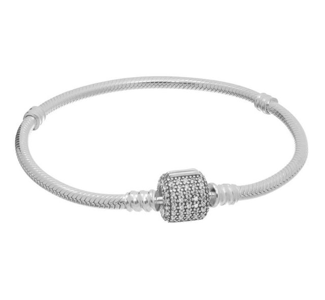 Pulsera serpiente cierre barril pavés