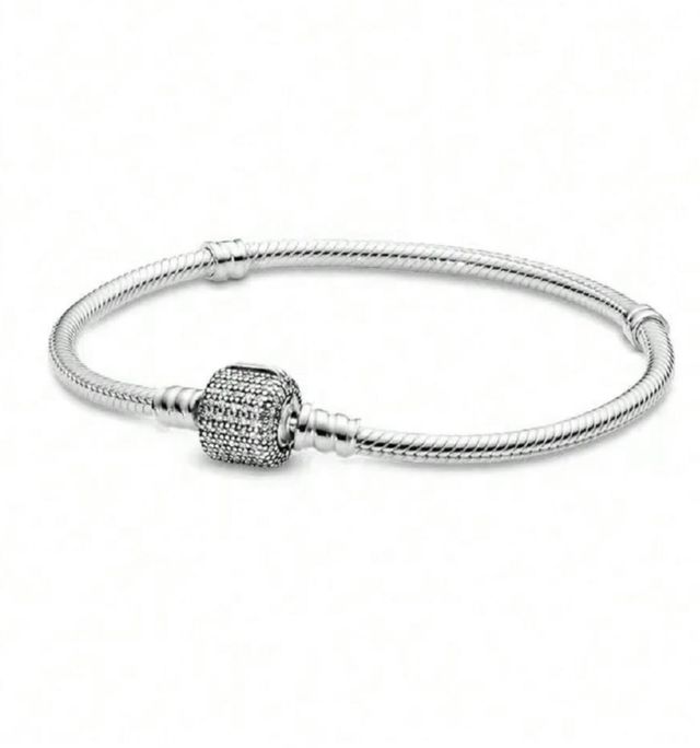 Pulsera serpiente cierre barril pavés