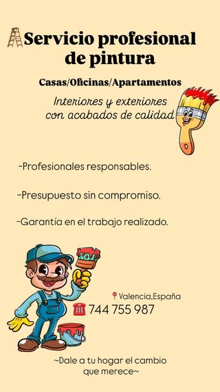 Pintor profesional en Valencia.