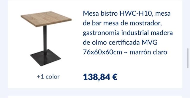 SET 10 MESAS con sus Sillas para HOSTELERIA