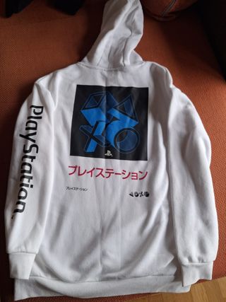 Sudadera PS4 (PlayStation 4) blanca,