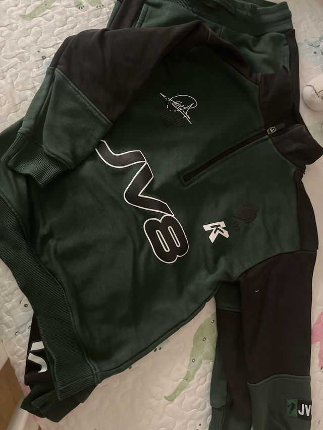 Chándal niño JV verde-negro