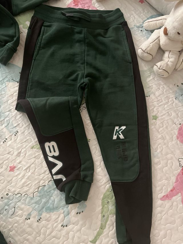 Chándal niño JV verde-negro