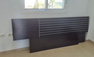 Cabecero cama madera marrón