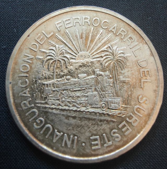 Moneda  Ferrocarril Sureste México 1950
