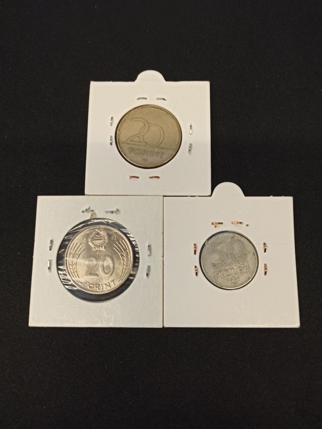 3 monete ungheresi - 20 Forint e 50 F.