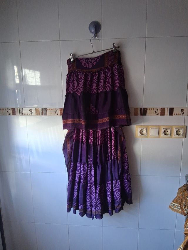 Falda larga morada - boho