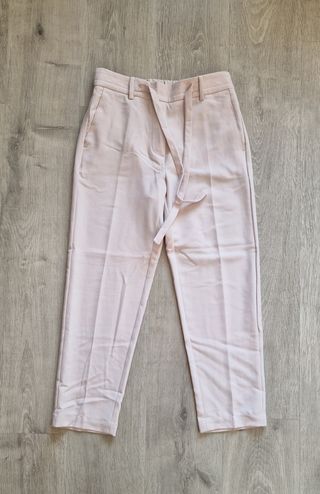 Pantalones Mango beige mujer