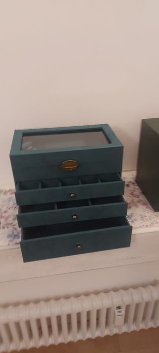 Portagioie teal 3 cassetti