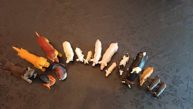 Animales granja miniatura - 17 piezas
