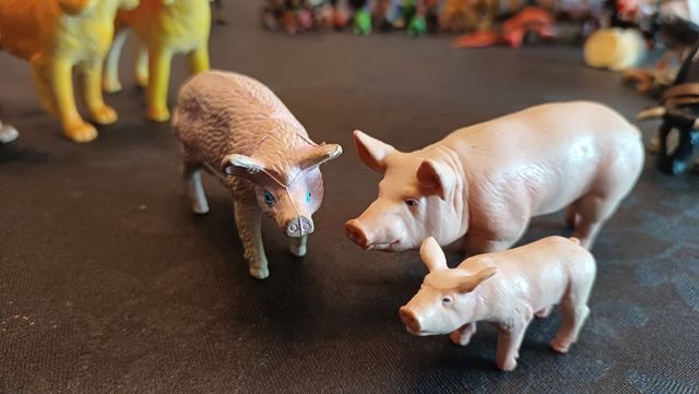 Animales granja miniatura - 17 piezas