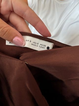 Vestido midi marrón talla S