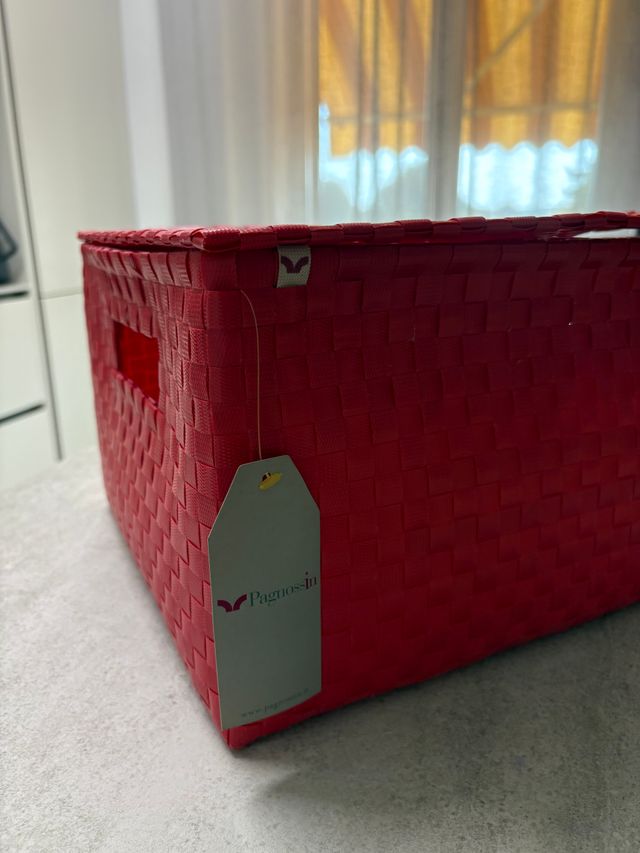 Cesto | Contenitore con coperchio Pagnossin rosso