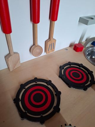 Cocinita madera niños - Roja