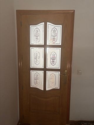 dos 2 Puerta interior madera cristal