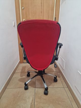 Silla oficina roja - cuero sintético