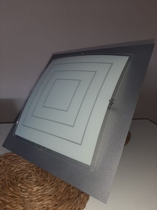 Plafón de cristal gris - Lámpara