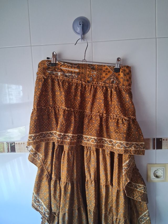 Falda larga dorada - boho