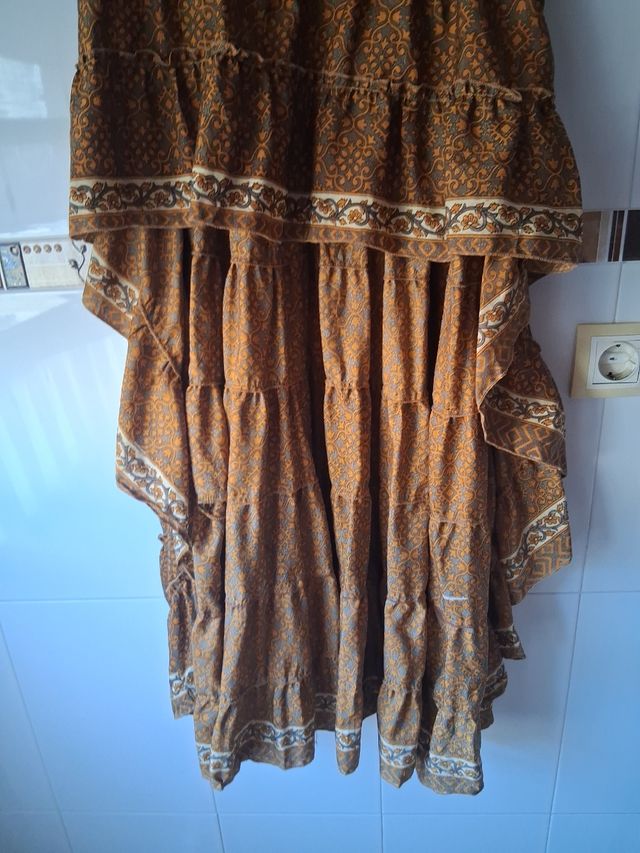 Falda larga dorada - boho
