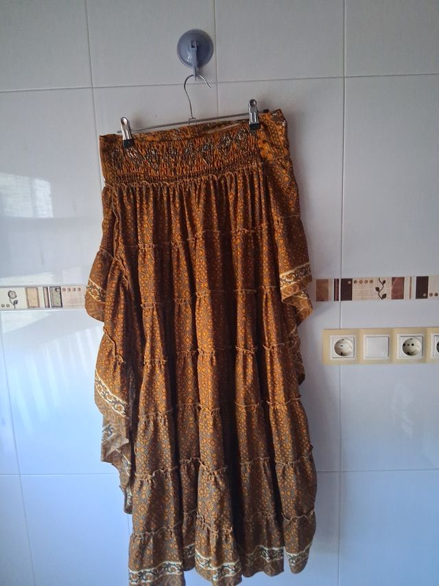 Falda larga dorada - boho
