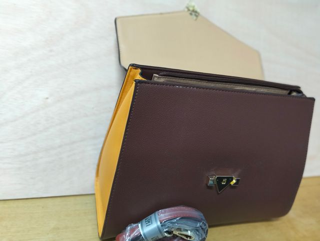 Bolso 2 tonos beige-marrón 