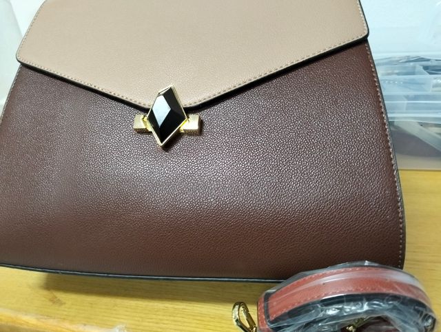 Bolso 2 tonos beige-marrón 