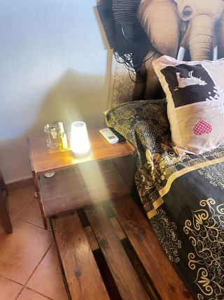 Cama Palet doble altura marrón