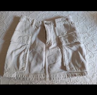 Minifalda vaquera beige