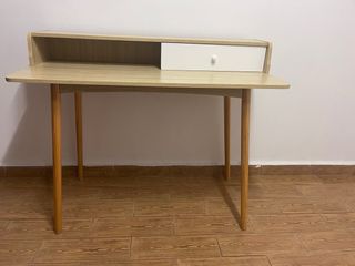 Escritorio madera blanco-beige
