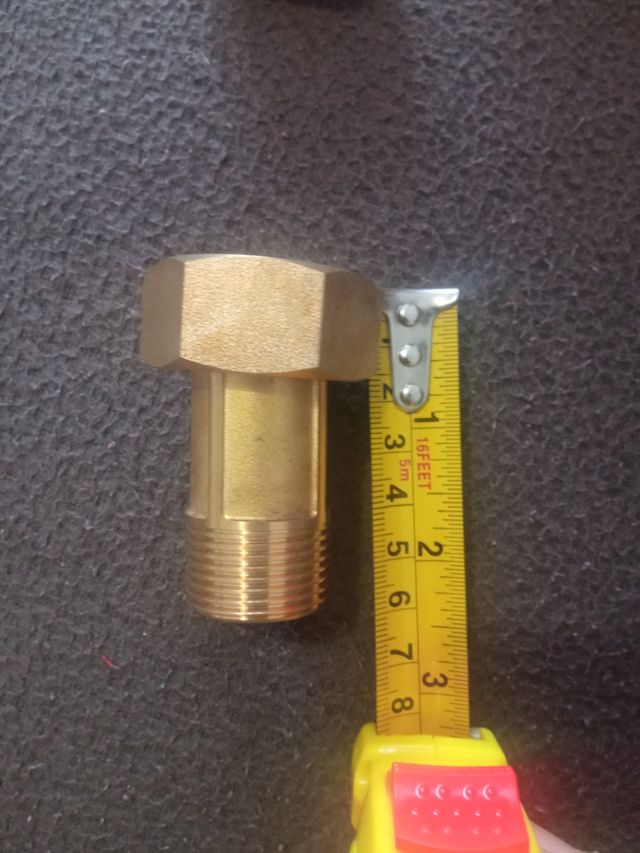 2 Conectores latón - Manguera hexagonal