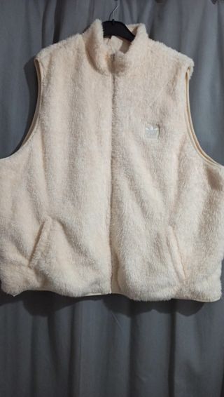 Chaleco Adidas Teddy Beige Reversible