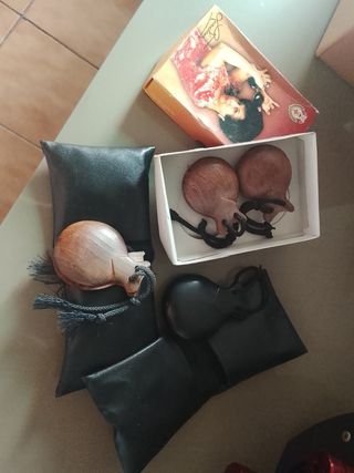 3 pares de castañuelas madera