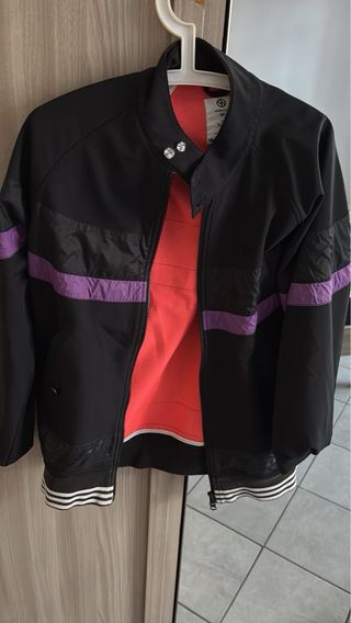 Giacca Adidas nera viola