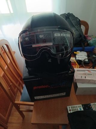 Casco moto Protec negro
