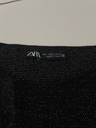 Vestito Zara nero paillettes Tg L