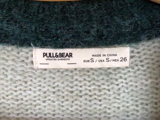 Cardigan rayas Pull&Bear verde-blanco